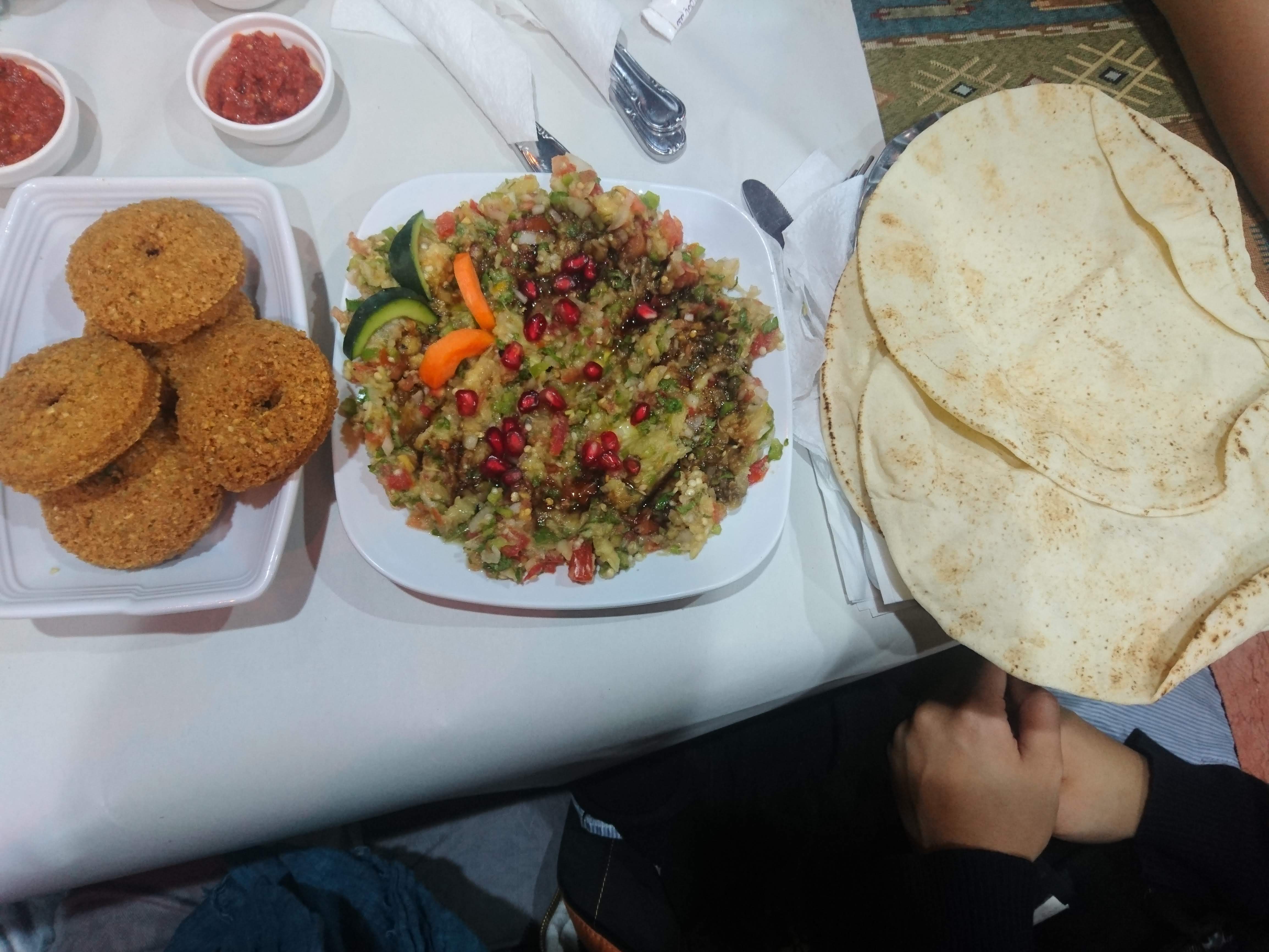 Falafel and Baba Ganoush